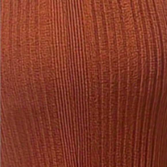 Pumpkin Spice Brown Midi Fall Skirts - Picture 3 of 4